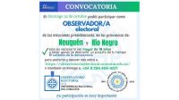 Convocan a personas mayores de edad para participar del Observatorio Electoral en las Elecciones