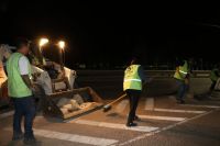 Se realizó un nuevo operativo de limpieza sobre la Avenida Raúl Alfonsín