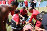 Se realizó simulacro de salvataje en el Balneario Gustavo Fahler