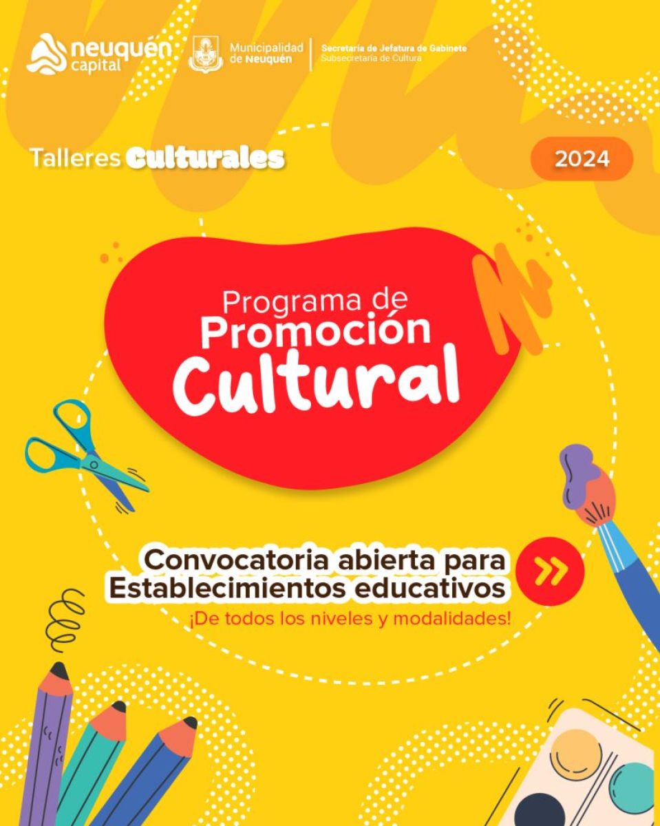 Promoción Cultural: abrió la convocatoria de talleres