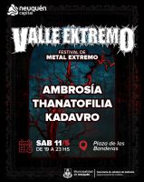 Valle Extremo: se realizará un festival de Metal en la Plaza de las Banderas