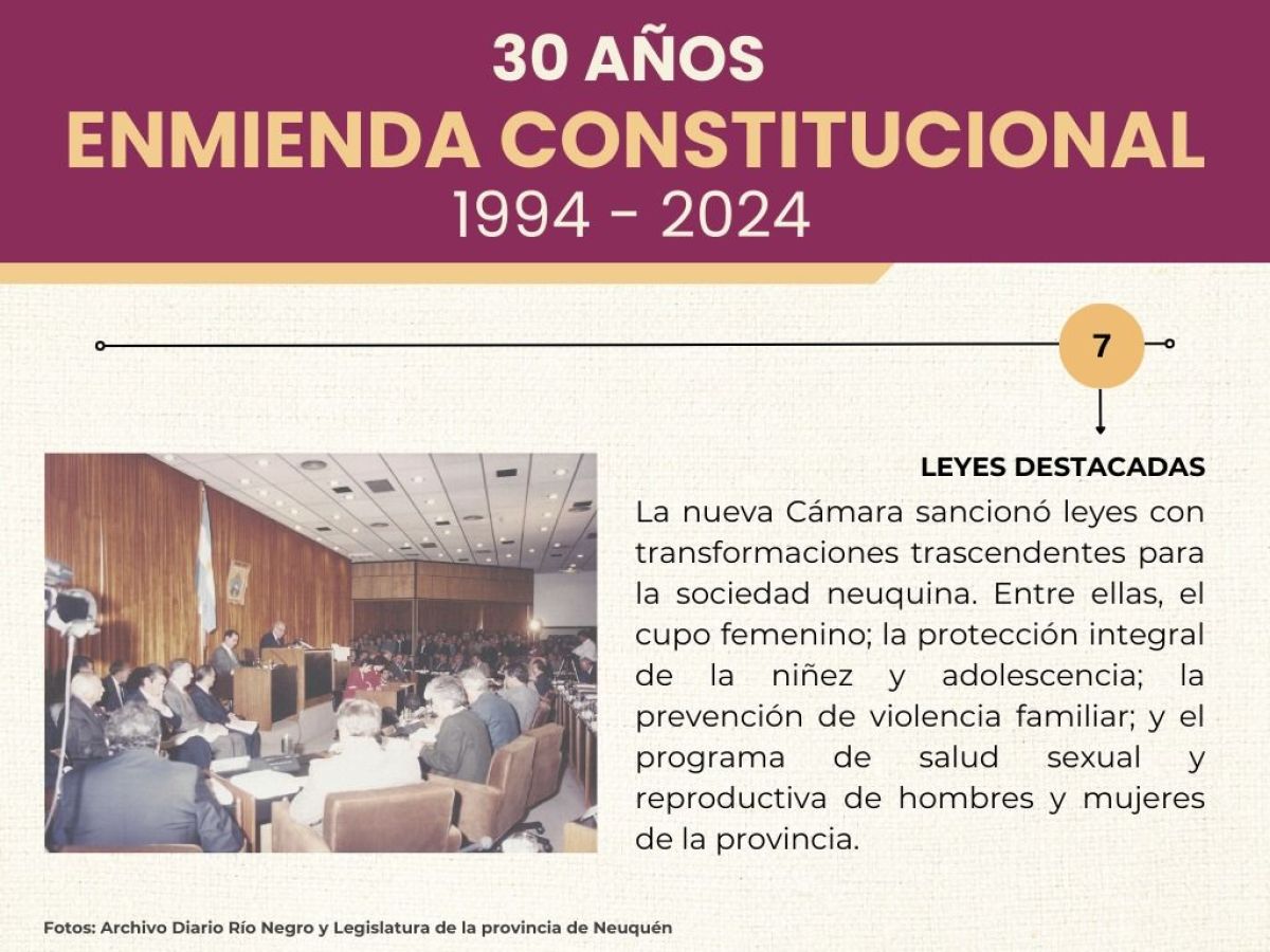 A 30 años de la enmienda de la Constitución de la Provincia de Neuquén de 1994