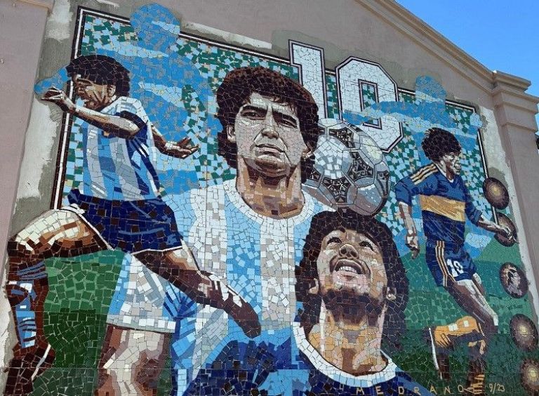 El Mural más grande de Maradona, estará en un pueblito de Entre Ríos