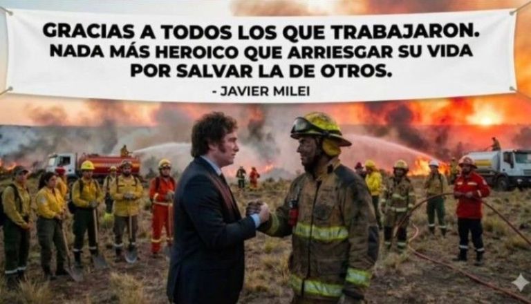 Taiana cruzó a Milei por agradecer a los brigadistas con una foto hecha con <b>Inteligencia Artificial</b> thumbnail