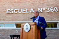 Figueroa inauguró el nuevo edificio de la Escuela Primaria N° 360 en Centenario