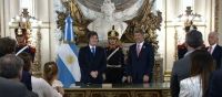 El presidente Javier Milei le tomó juramento a Juan Bautista Mahiques en Casa Rosada