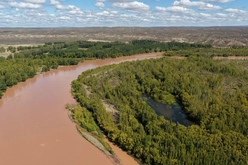 Por las tormentas, el río Limay se ve afectado con alta turbidez