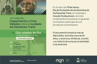 Jornada de cine debate y capacitación sobre el cuidado de las personas adultas trans