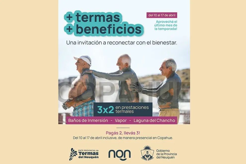 Copahue con 3x2 en prestaciones de bienestar en el tramo final de la temporada