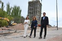 Gaido supervisó el avance de la obra del nuevo acceso norte