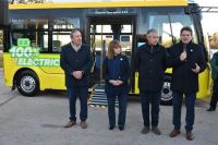 Gaido presentó la primera flota de colectivos 100% eléctricos de Neuquén