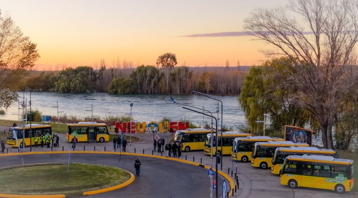 La ciudad de Neuquén ya tiene su primera flota de colectivos 100% eléctricos