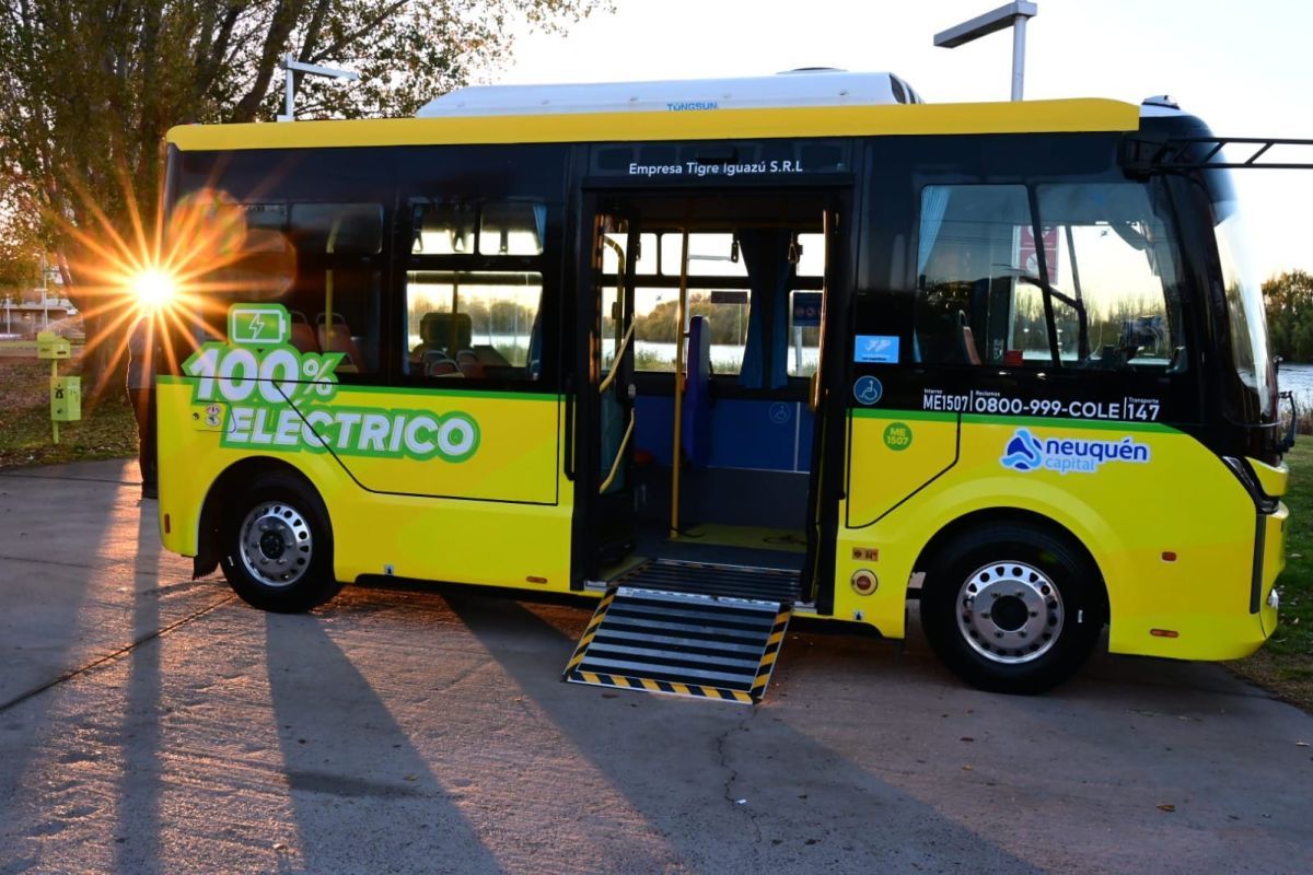 La ciudad de Neuquén ya tiene su primera flota de colectivos 100% eléctricos