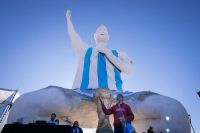 Cutral Co inauguró la estatua de Messi más alta del mundo