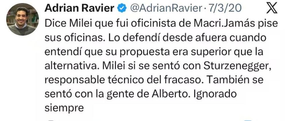 "Chanta", "burro", "imbécil total": los viejos cruces de Twitter entre Milei y su nuevo vocero presidencial 