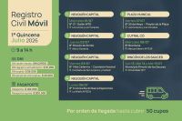 El Registro Civil Móvil recorrerá Neuquén capital, Plaza Huincul, Cutral Co y Rincón de los Sauces en julio