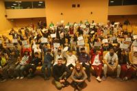 Reconocieron a estudiantes que participaron Mundial de Banderas
