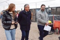 Figueroa recorrió la obra del centro de salud del barrio El Chacay