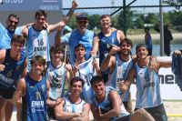 Los medallistas del beach handball destacaron la ley para acompañar a deportistas en sus trayectorias educativas