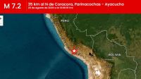 Perú: fuerte sismo de magnitud 7,2 en la región de Ayacucho