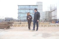 Gaido y Pasqualini recorrieron los avances del tercer edificio del Polo Científico Tecnológico