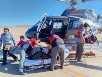 La Provincia coordinó la evacuación aérea de un poblador que necesitaba atención médica